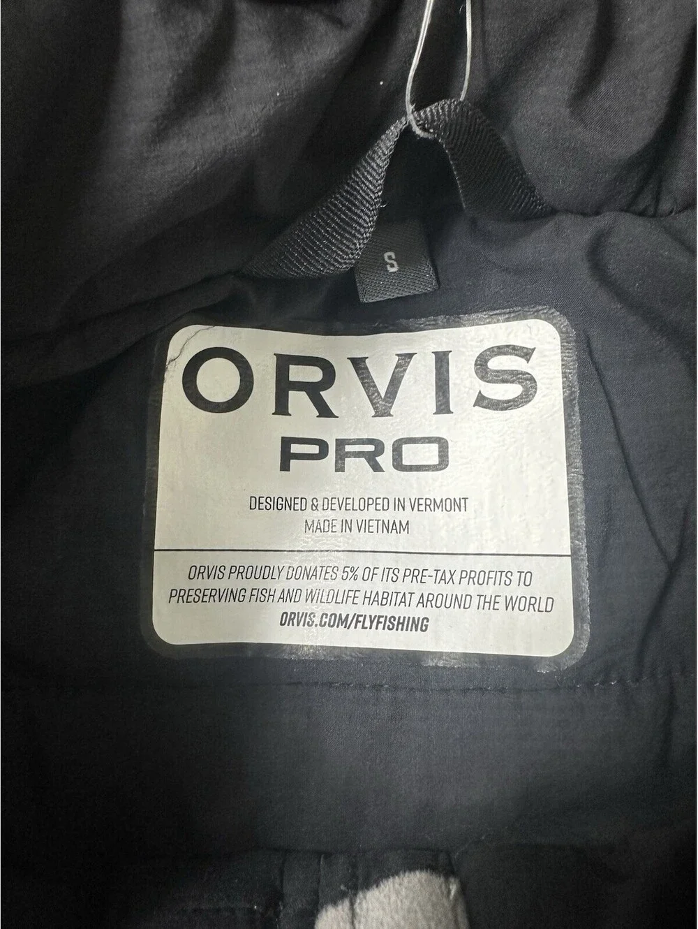 NWT Orvis PRO Insulated Vest Small Black Rod R&R Rivet Polartec Primaloft Fly